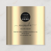 Professional Makeup Logo Tropic Body SPA Wellness Vierkante Visitekaartje (Achterkant)