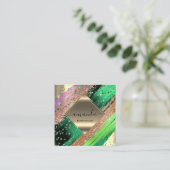 Professional Makeup Logo Tropic Body SPA Wellness Vierkante Visitekaartje (Staand voorkant)