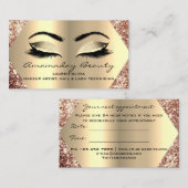Professional Makeup Nails Appointcard Gold Visitekaartje (Voorkant / Achterkant)