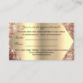 Professional Makeup Nails Appointcard Gold Visitekaartje (Achterkant)