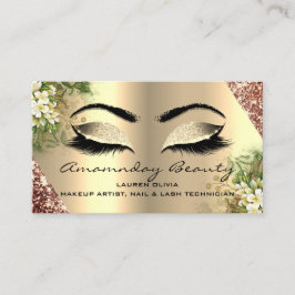 Professional Makeup Nails Appointment Floral Roos Visitekaartje
