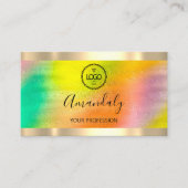 Professional Makeup Nails Lash Gold Holograaf Logo Visitekaartje (Voorkant)