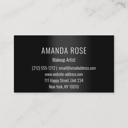 Professional Makeup VIP Event Planner Drip Brown Visitekaartje (Achterkant)