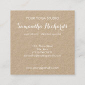 Professional Mandala Trendy Celestial White Kraft Vierkante Visitekaartje (Achterkant)