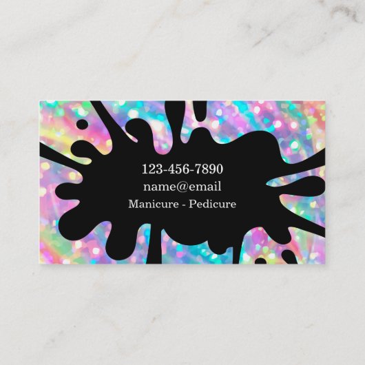 Professional Manicure Nail Tech Visitekaartje (Achterkant)