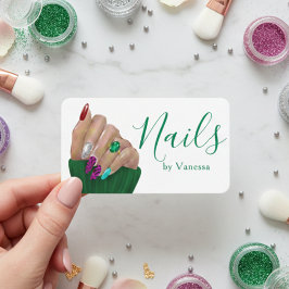 Professional Manicurist Nail Artist Design Stylish Visitekaartje