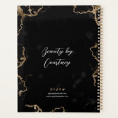 Professional Marble Black Gold Logo Business 2023 Planner (Achterkant)