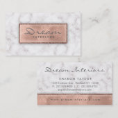 Professional Marble Roos Gold Suede Faux Visitekaartje (Voorkant / Achterkant)