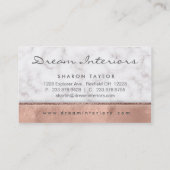 Professional Marble Roos Gold Suede Faux Visitekaartje (Achterkant)