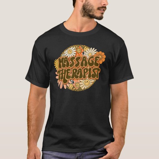 Professional Massage Therapist Masseuse Groovy Mas T-shirt (Voorkant)