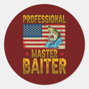 Professional Master Baiter Fisherman American Ronde Sticker
