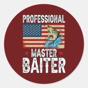 Professional Master Baiter Fisherman American Ronde Sticker