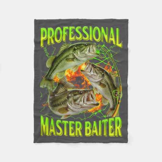 Professional Master Baiter Funny Fishing Meme Boot Fleece Deken (Voorkant)