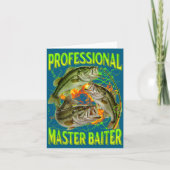 Professional Master Baiter Funny Fishing Meme Boot Kaart (Voorkant)