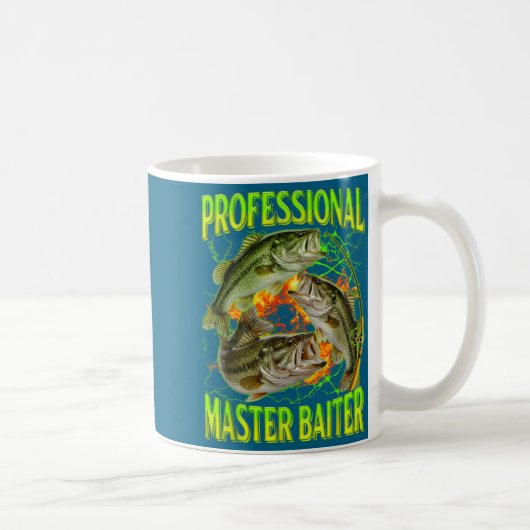 Professional Master Baiter Funny Fishing Meme Boot Koffiemok (Rechts)