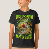 Professional Master Baiter Funny Fishing Meme Boot T-shirt (Voorkant)