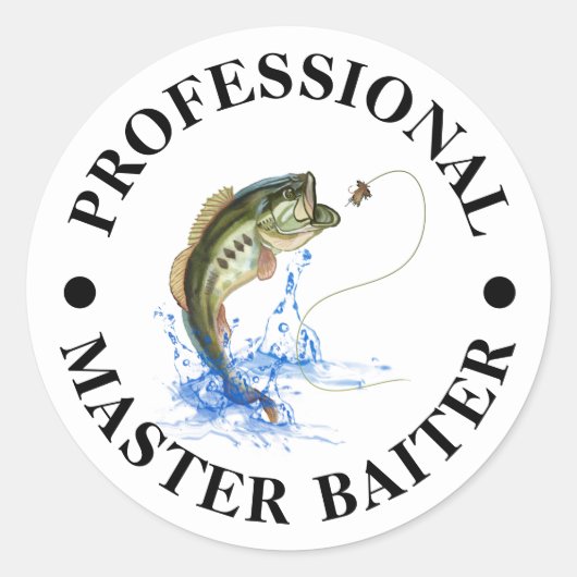 Professional Master Baiter Funny Vist Sticker (Voorkant)