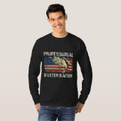 Professional Master Baiter Retro American Flag T-shirt (Voorkant volledig)