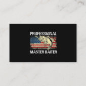 Professional Master Baiter Retro American Flag Visitekaartje (Voorkant)