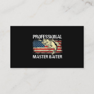 Professional Master Baiter Retro American Flag Visitekaartje