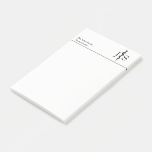 Professional Medical Asclepius Black Eenvoudig wit Post-it® Notes