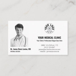 Professional Medical Doctor Photo & Logo, QR Code  Visitekaartje