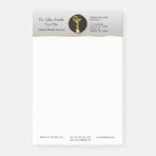 Professional Medical Hygieia Bowl Gold Post-it® Notes