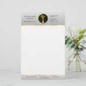 Professional Medical Hygieia Gold Bowl Briefpapier (Staand voorkant)