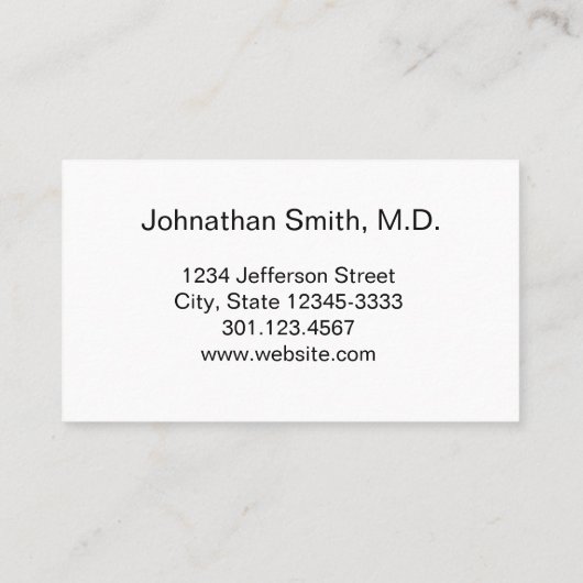 Professional Medical Kantoor Uw Benoemingskaart Afsprakenkaartje (Achterkant)