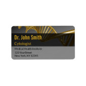 Professional Medical Luxury Gold DNA Address Label (Voorkant)