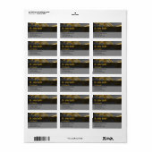 Professional Medical Luxury Gold DNA Address Label (Full Sheet)