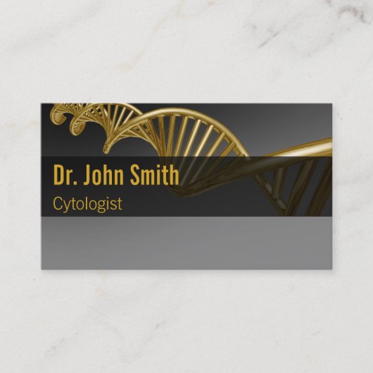 Professional Medical Luxury Gold DNA Strand Visitekaartje (Voorkant)