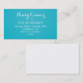 Professional Medium Turquoise  Elegant Visitekaartje (Voorkant / Achterkant)