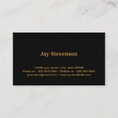 Professional met zwarte & Gold Pilot Visitekaartje (Achterkant)