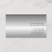 Professional Metal Background Pilot Aviator Visitekaartje (Achterkant)