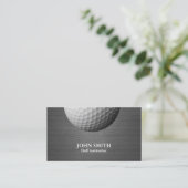 Professional Metal Mesh Texture Golf Visitekaartje (Staand voorkant)