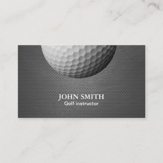 Professional Metal Mesh Texture Golf Visitekaartje (Voorkant)