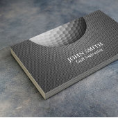 Professional Metal Mesh Texture Golf Visitekaartje