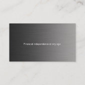 Professional Metal Visitekaartje Financial Planner (Achterkant)