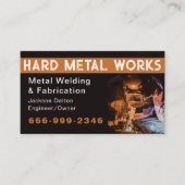 Professional Metal Welding Fabrication Contractor Visitekaartje (Voorkant)