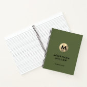 Professional Metallic Gold Monogram Notitieboek (Binnen)