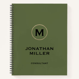 Professional Metallic Gold Monogram Notitieboek