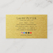 Professional metallic look visitekaartje (Achterkant)