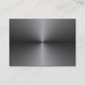 Professional Metallic Silver Gray Plain Trendy Visitekaartje (Achterkant)