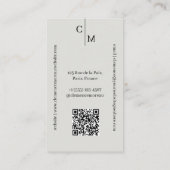 Professional Minimal Elegant Modern Photo QR Code Visitekaartje (Achterkant)