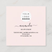 Professional Minimalism Lijst Black Gold Marble Vierkante Visitekaartje (Achterkant)