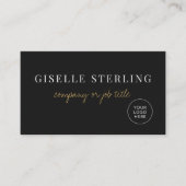 Professional Minimalist Company Logo QR Code Visitekaartje (Voorkant)