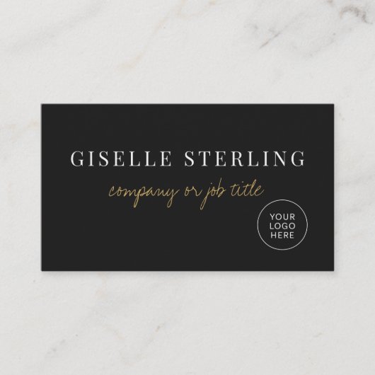 Professional Minimalist Company Logo QR Code Visitekaartje (Voorkant)