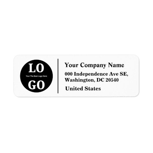 Professional Minimalist Custom Logo Etiket (Voorkant)