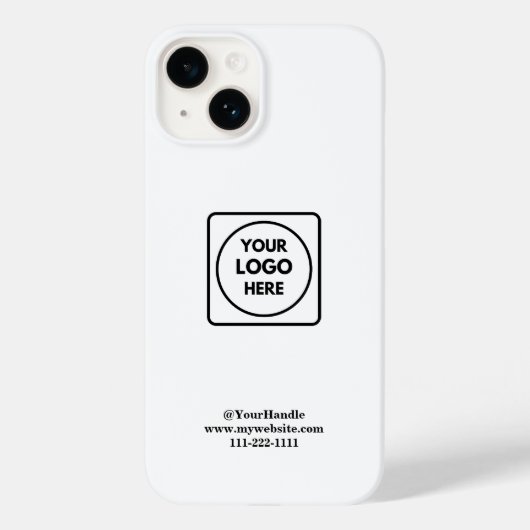 Professional Minimalist Logo Branding iphone case (Achterkant)